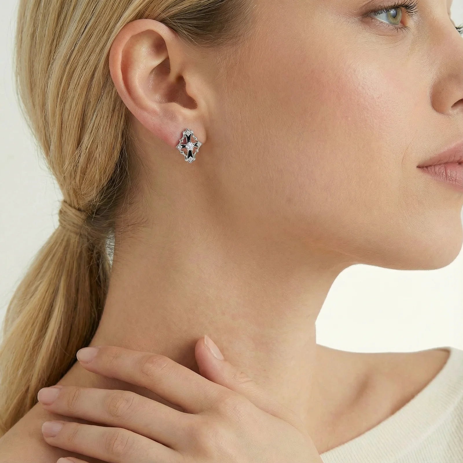 Celestial Cross Studs