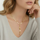 Golden Hearts Cascade Necklace